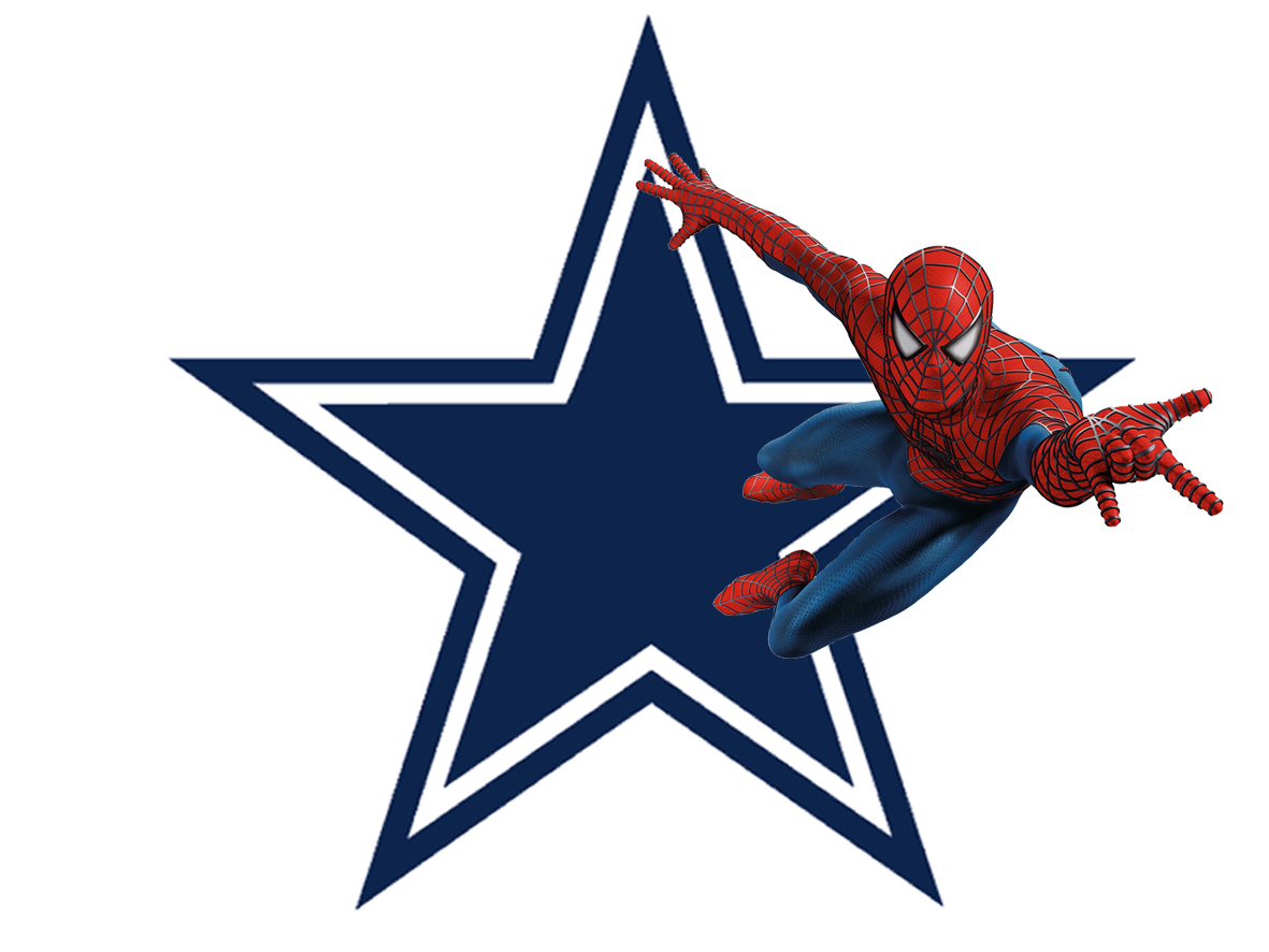 Dallas Cowboys Spider Man Logo vinyl decal